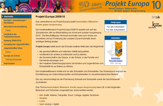 Website projekteuropa 2009/2010